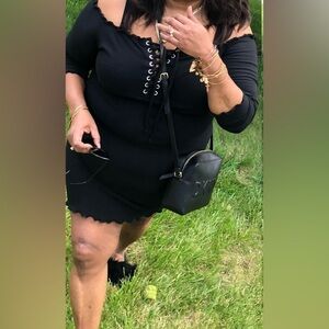 Comfy Cotton Dress w/ Lace-Up closure